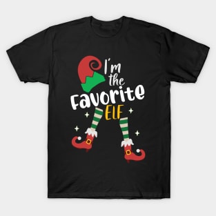 Funny I'm The Favorite Elf Matching T-Shirt